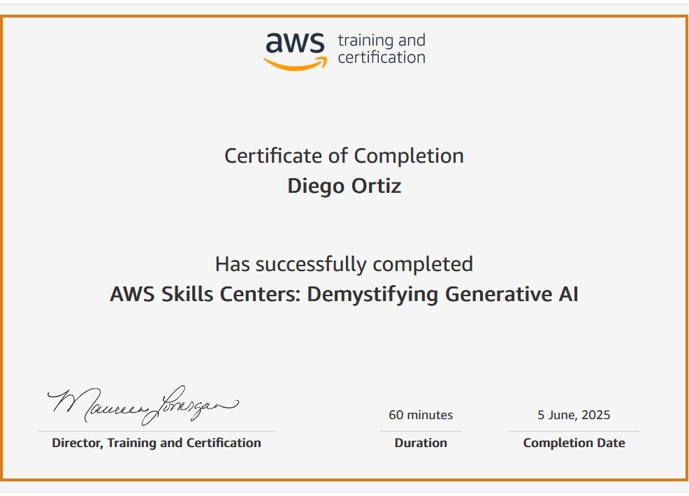 Certificado Demystifying Generative AI